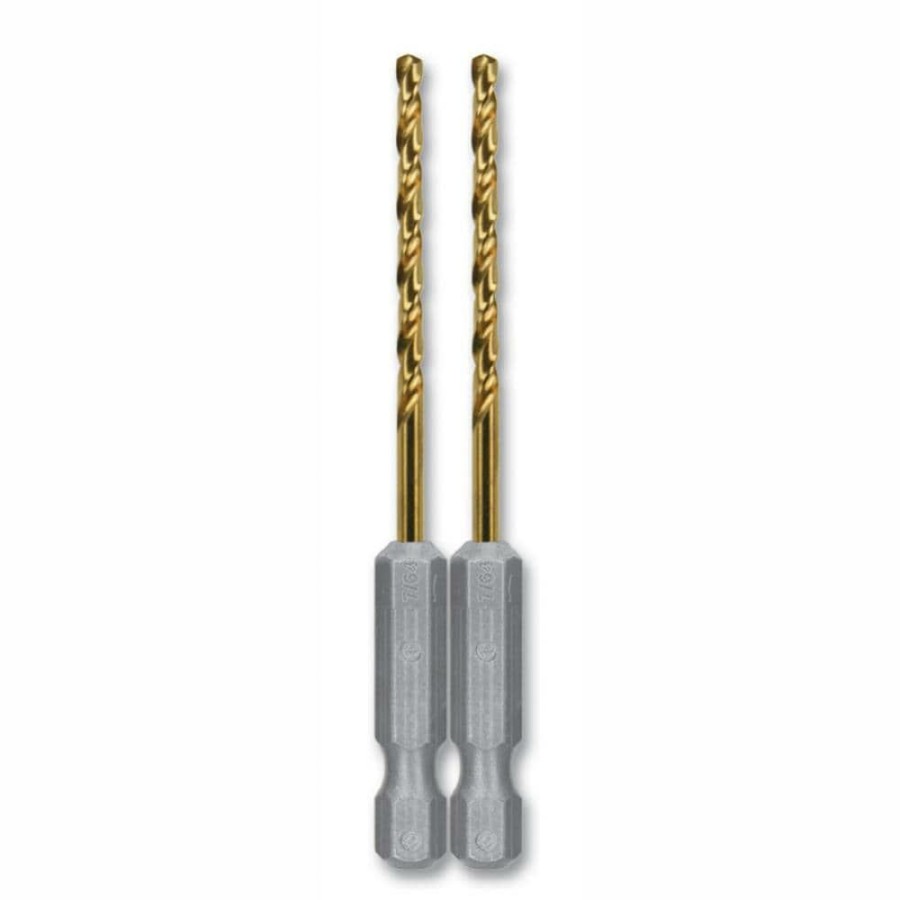 Power Tool Accessories * | Coupon Kobalt Twist Drill Bits 2-Piece 7/64-In 2-3/4-In Titanium Coated Hss Twist Drill Bit