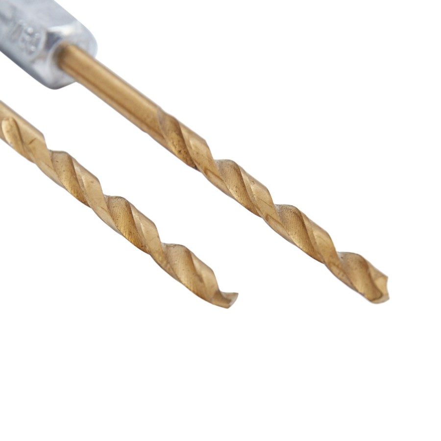 Power Tool Accessories * | Coupon Kobalt Twist Drill Bits 2-Piece 7/64-In 2-3/4-In Titanium Coated Hss Twist Drill Bit