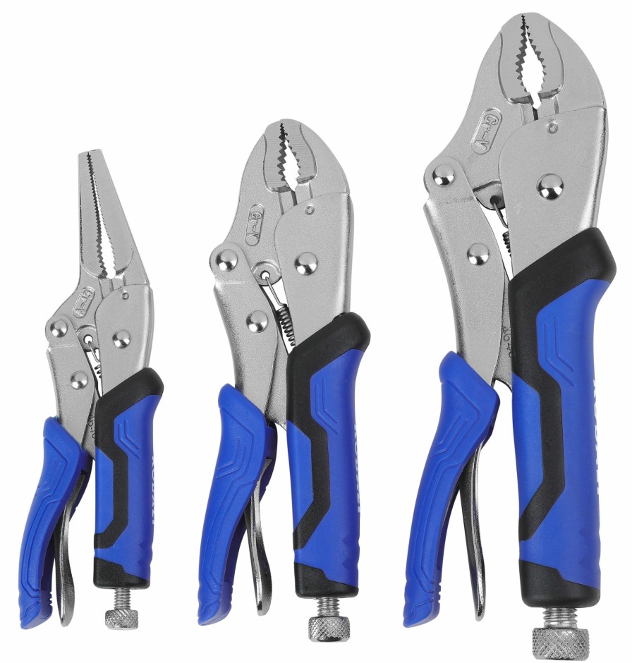 Hand Tools * | Best Pirce Kobalt Plier Sets 3-Pack Locking Plier Set