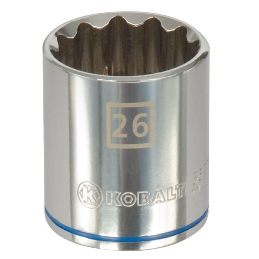 Hand Tools * | Wholesale Kobalt Sockets & Socket Sets Metric 1/2-In Drive 12-Point 26-Mm Shallow Socket