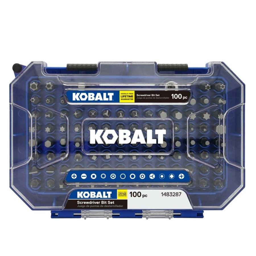 Power Tool Accessories * | Best Deal Kobalt Screwdriver Bits 1-In Set Steel Hex Shank Screwdriver Bit Set Screwdriver (100-Piece)