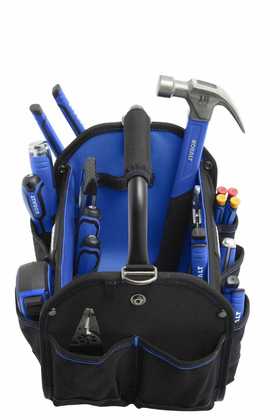 Tool Storage & Work Benches * | Wholesale Kobalt Tool Bags Blue Black Polyester 12-In Tool Tote