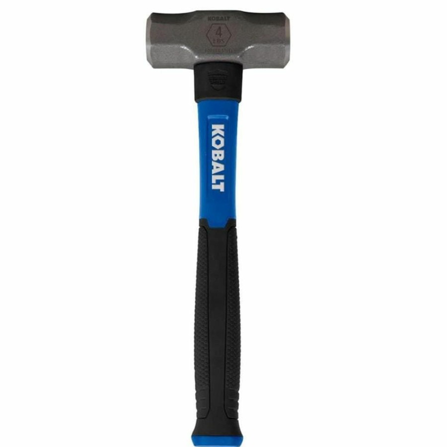 Hand Tools * | New Kobalt Hammers 4-Lb Smooth Face Steel Head Fiberglass Sledge Hammer