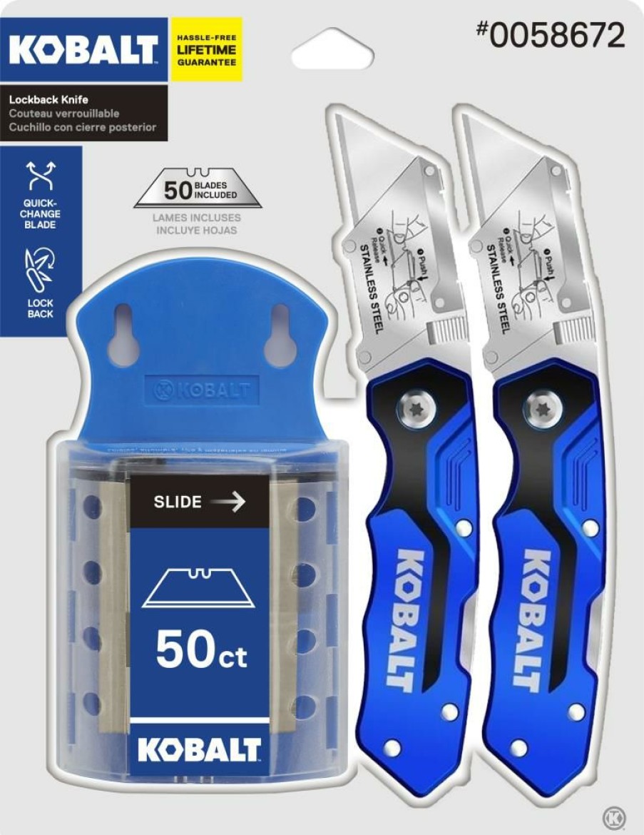 Hand Tools * | Hot Sale Kobalt Utility Knives 18Mm 52-Blade Folding Utility Knife