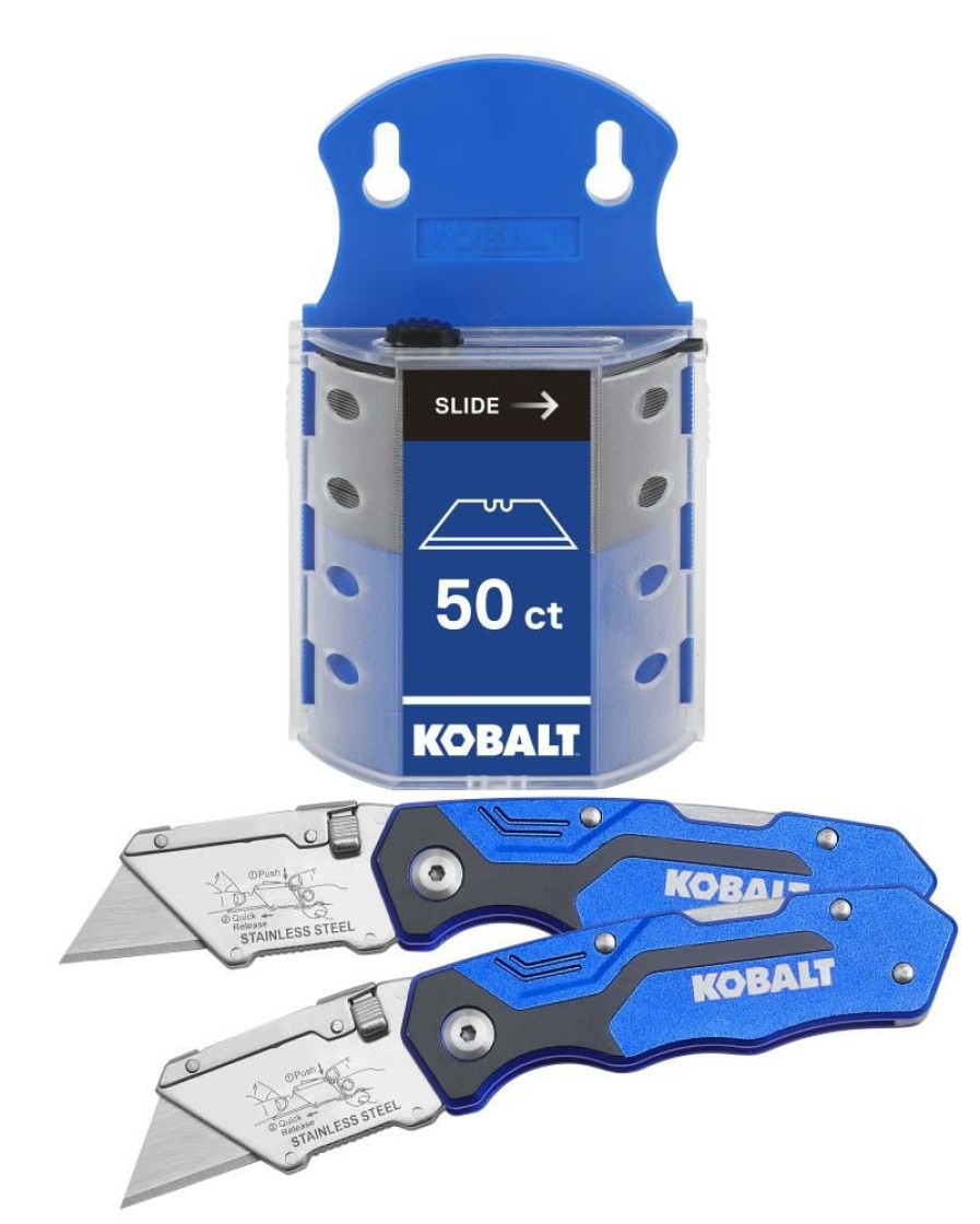 Hand Tools * | Hot Sale Kobalt Utility Knives 18Mm 52-Blade Folding Utility Knife