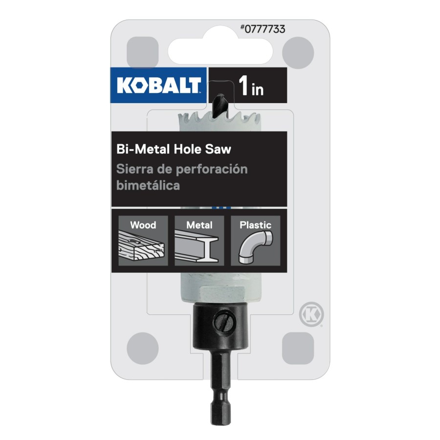 Power Tool Accessories * | Outlet Kobalt Hole Saws & Kits 1-In Bi-Metal Arbored Hole Saw