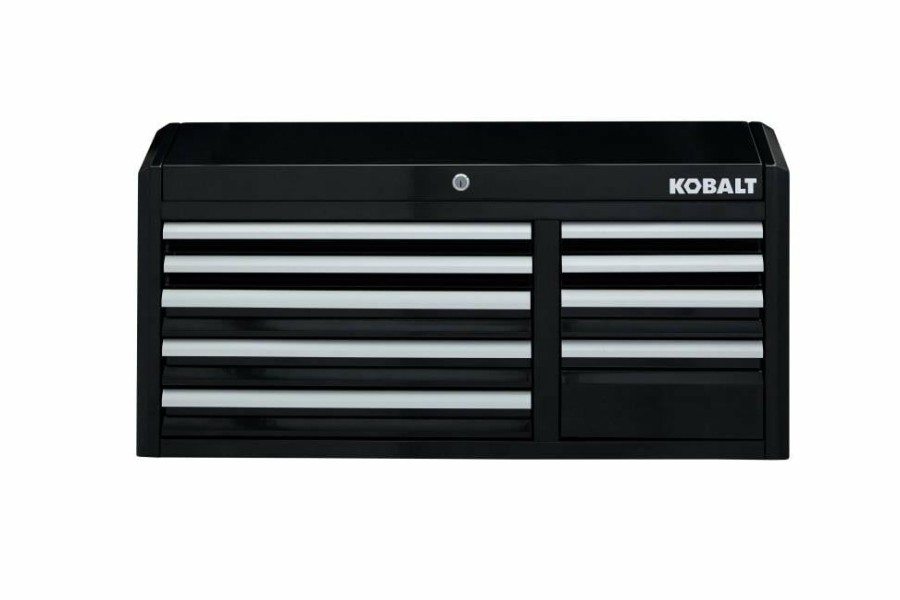 Tool Storage & Work Benches * | Cheapest Kobalt Top Tool Chests 3000 Series 41-In W X 22.5-In H 9-Drawer Steel Tool Chest (Black)