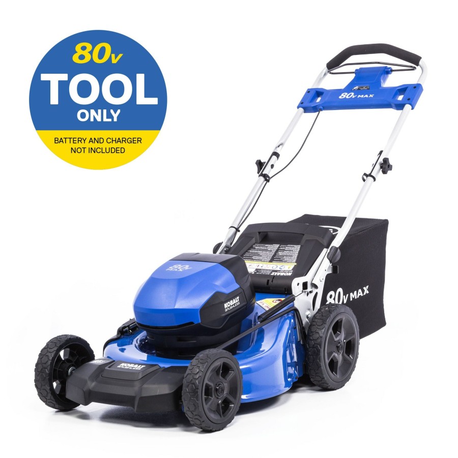 Outdoor Tools & Equipment * | Best Deal Kobalt Cordless Electric Push Lawn Mowers 80-Volt Max Brushless 21-In Push Cordless Electric Lawn Mower (Battery Not Included)