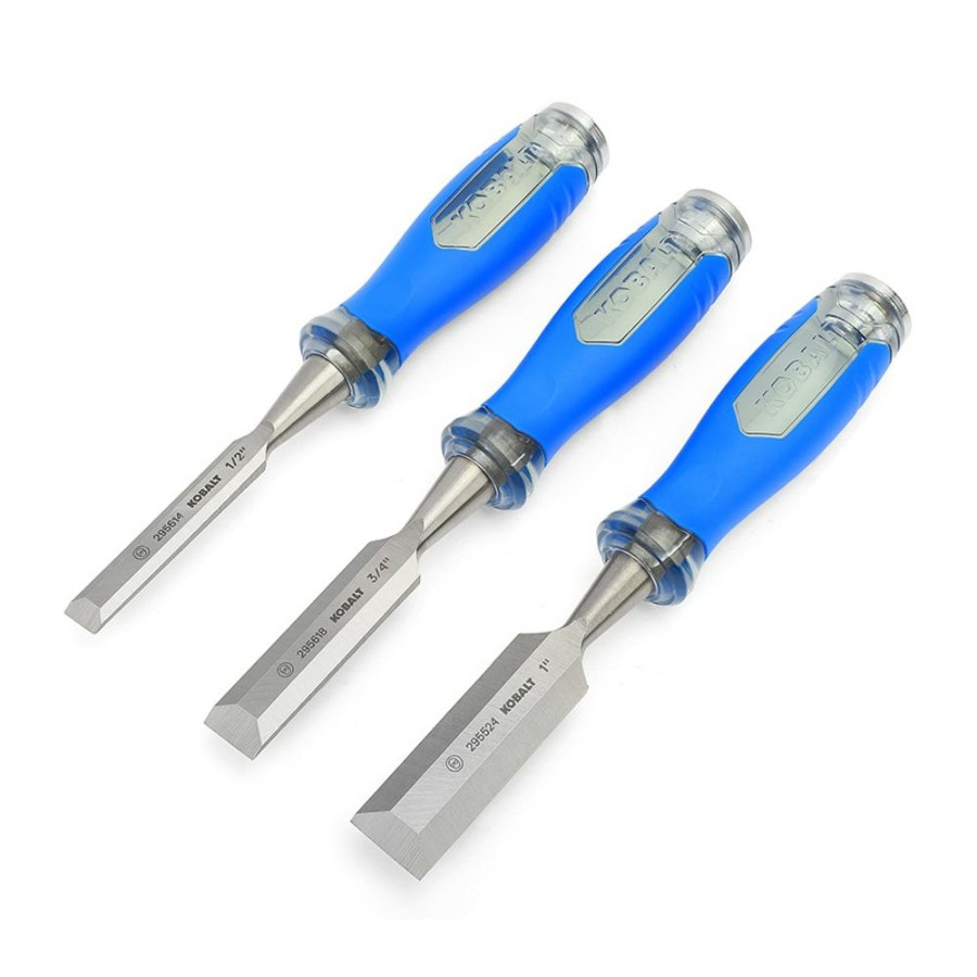 Hand Tools * | Budget Kobalt Chisel Sets 3-Pack Woodworking Chisels Set