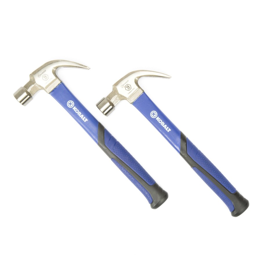 Hand Tools * | Hot Sale Kobalt Hammers 16-Oz Smooth Face Steel Head Fiberglass Claw Hammer