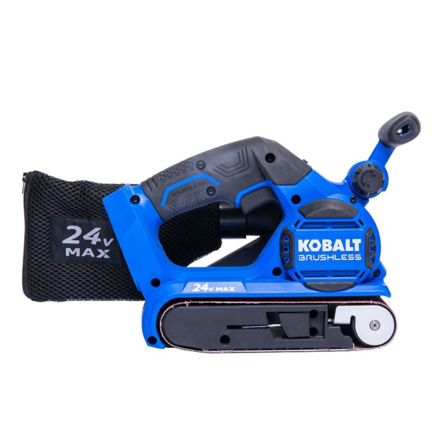 Power Tools * | Outlet Kobalt Power Sanders Kobalt 24V Max 24-Volt Brushless Cordless Variable Belt Sander With Dust Management