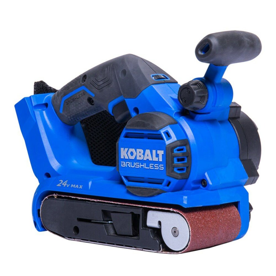 Power Tools * | Outlet Kobalt Power Sanders Kobalt 24V Max 24-Volt Brushless Cordless Variable Belt Sander With Dust Management