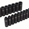 Hand Tools * | Promo Kobalt Impact Sockets & Impact Socket Sets 16-Piece Metric 1/2-In Drive 6-Point Impact Socket Set