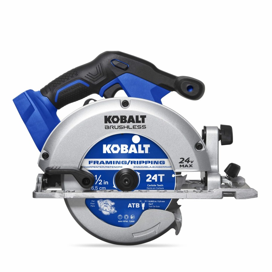 Power Tools * | Best Deal Kobalt Circular Saws 24-Volt Max 6-1/2-In Brushless Cordless Circular Saw Circular Saw