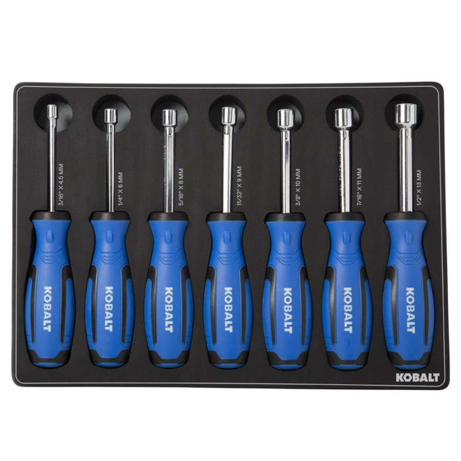 Hand Tools * | Wholesale Kobalt Nut Driver Sets 7-Piece Metric And Sae Spline Nut Driver Set