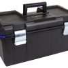 Tool Storage & Work Benches * | Cheap Kobalt Portable Tool Boxes Zerust 22-In Black Plastic Lockable Tool Box