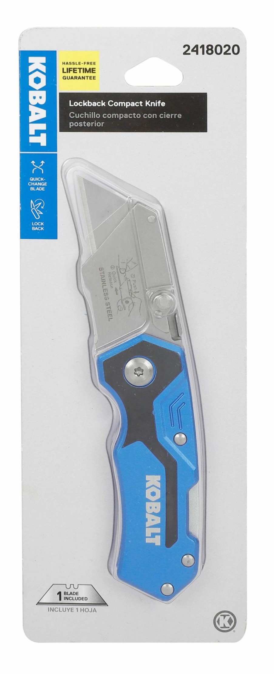 Hand Tools * | Cheap Kobalt Utility Knives Lock Back Knife 18Mm 1-Blade Utility Knife