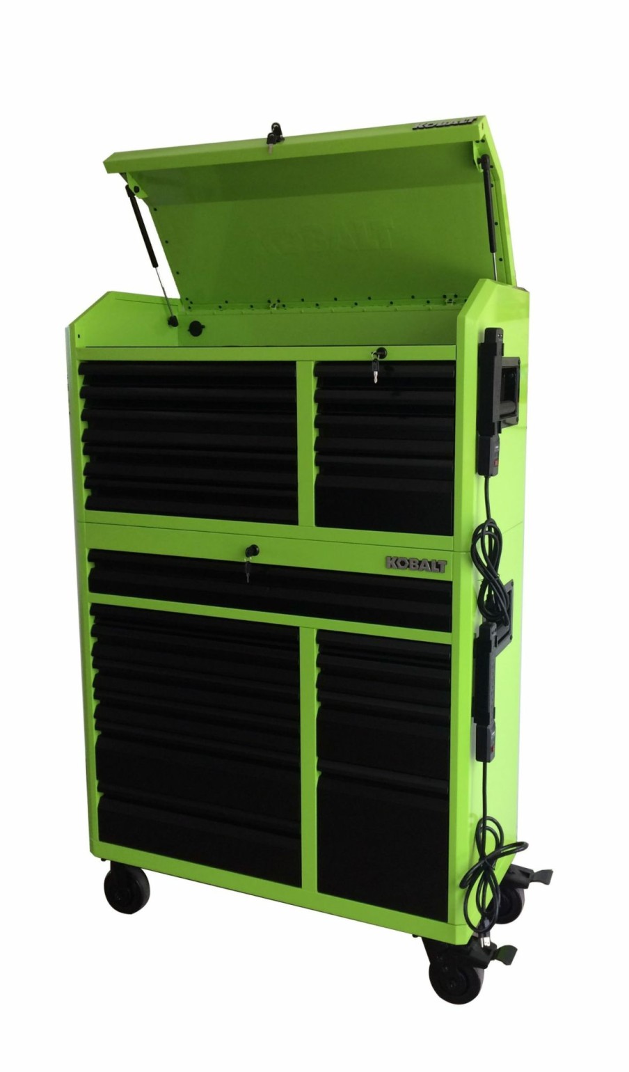 Tool Storage & Work Benches * | Buy Kobalt Bottom Tool Cabinets 41-In W X 41-In H 11-Drawer Steel Rolling Tool Cabinet (Green)