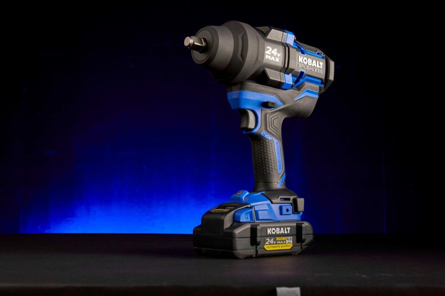 Power Tools * | Best Sale Kobalt Impact Wrenches 24-Volt Xtr Variable Speed Brushless 1/2-In Drive Cordless Impact Wrench (1-Battery Included)