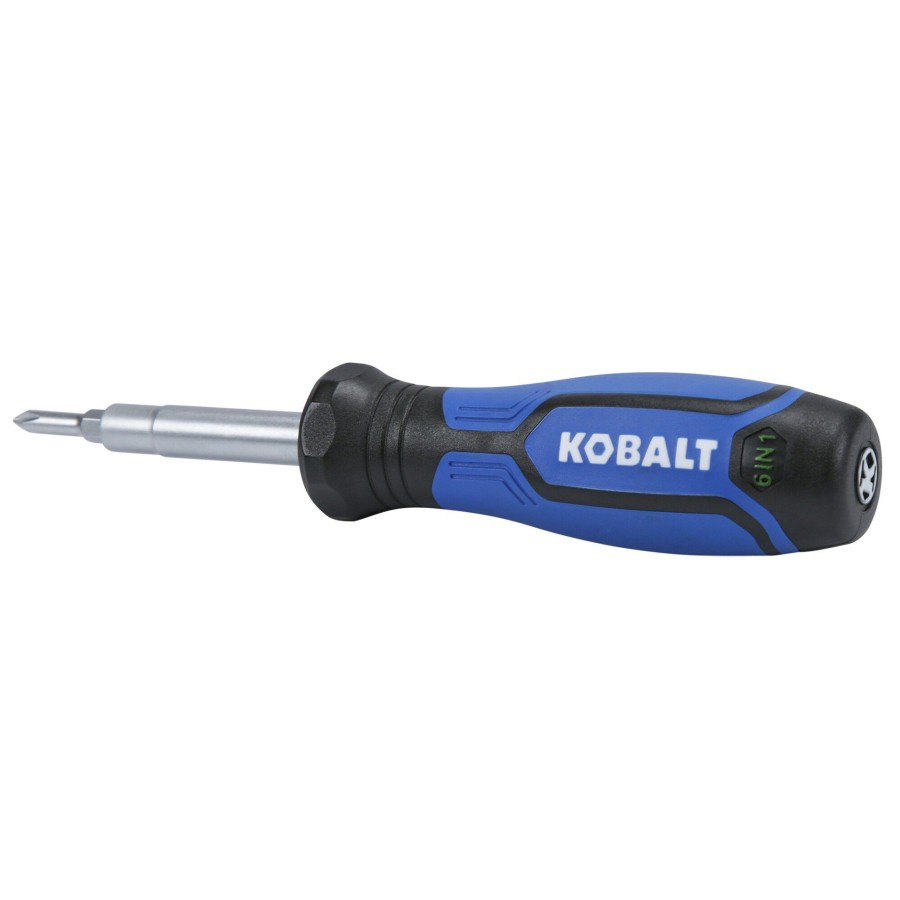 Hand Tools * | Promo Kobalt Screwdrivers 6 In 1 Screwdriver Plastic Handle Set Multi-Bit Screwdriver Set