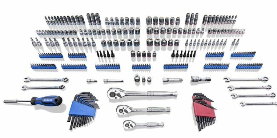 Hand Tools * | Brand New Kobalt Mechanics Tool Sets 319-Piece Standard (Sae) And Metric Combination Polished Chrome Mechanics Tool Set (1/4-In; 3/8-In)