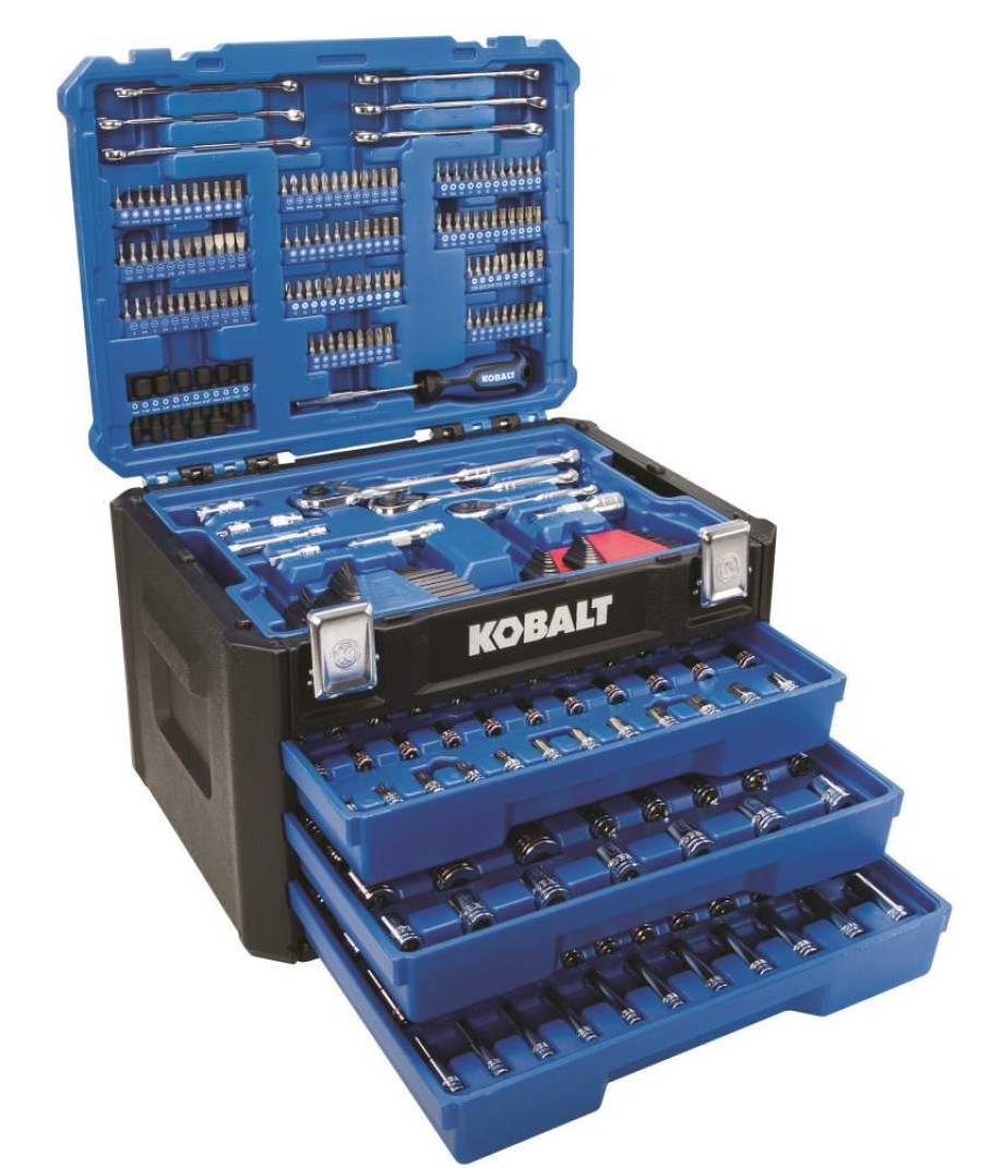 Hand Tools * | Brand New Kobalt Mechanics Tool Sets 319-Piece Standard (Sae) And Metric Combination Polished Chrome Mechanics Tool Set (1/4-In; 3/8-In)