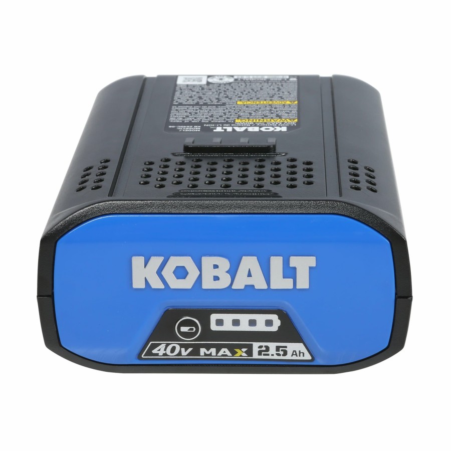 Outdoor Tools & Equipment * | Best Sale Kobalt Cordless Power Equipment Batteries & Chargers 40-Volt Max 2.5 Ah Rechargeable Lithium Ion (Li-Ion) Cordless Power Equipment Battery