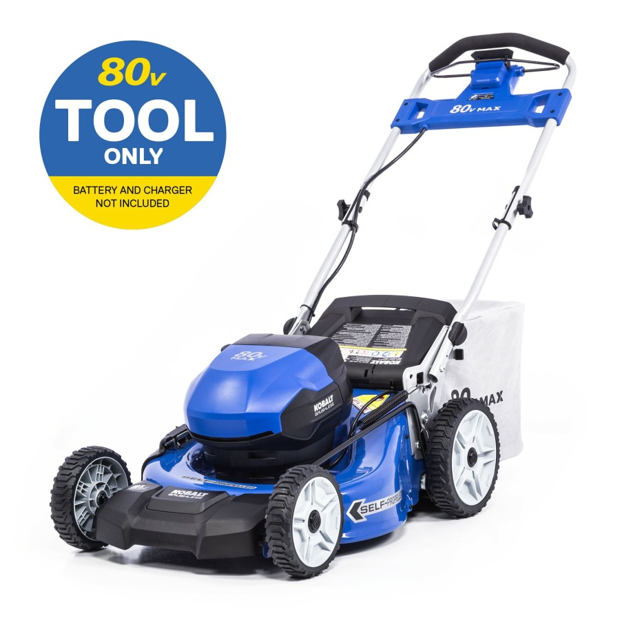 Outdoor Tools & Equipment * | Discount Kobalt Cordless Electric Push Lawn Mowers 80-Volt Max Brushless 21-In Self-Propelled Cordless Electric Lawn Mower (Battery Not Included And)