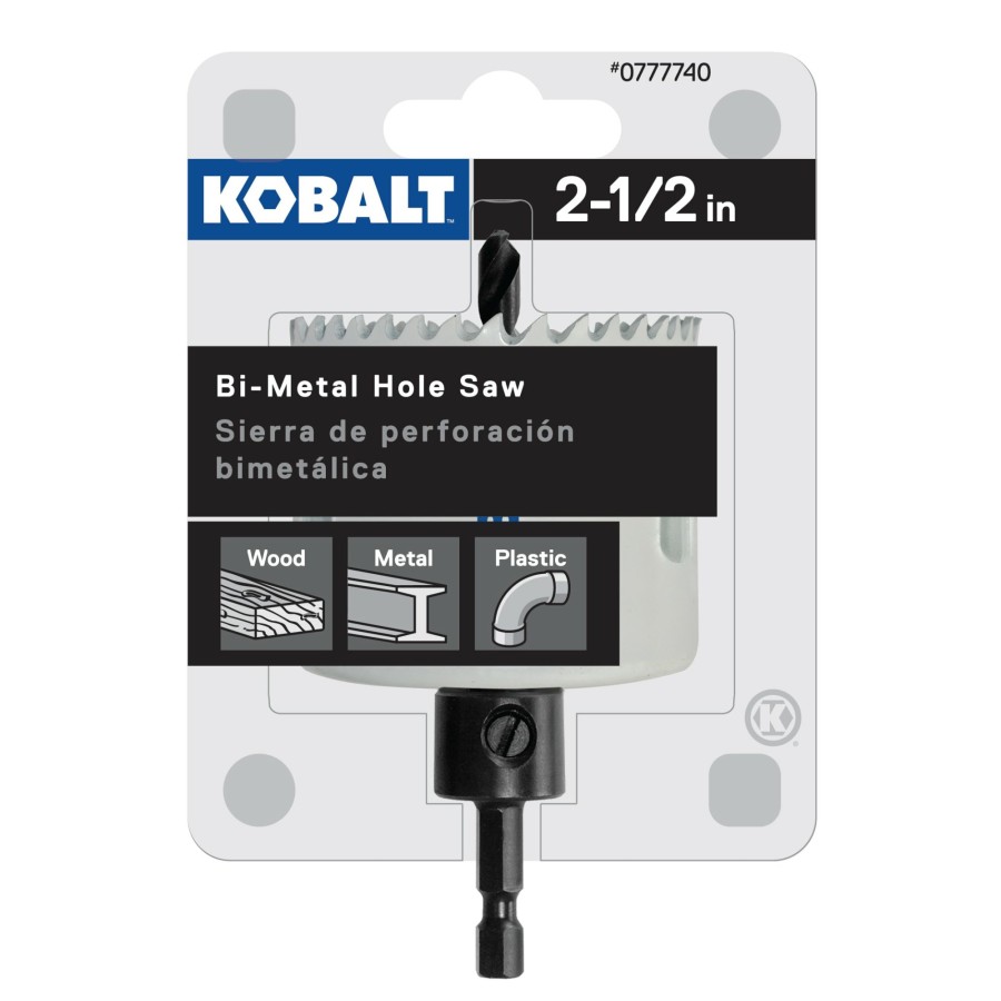 Power Tool Accessories * | Buy Kobalt Hole Saws & Kits 2-1/2-In Bi-Metal Arbored Hole Saw