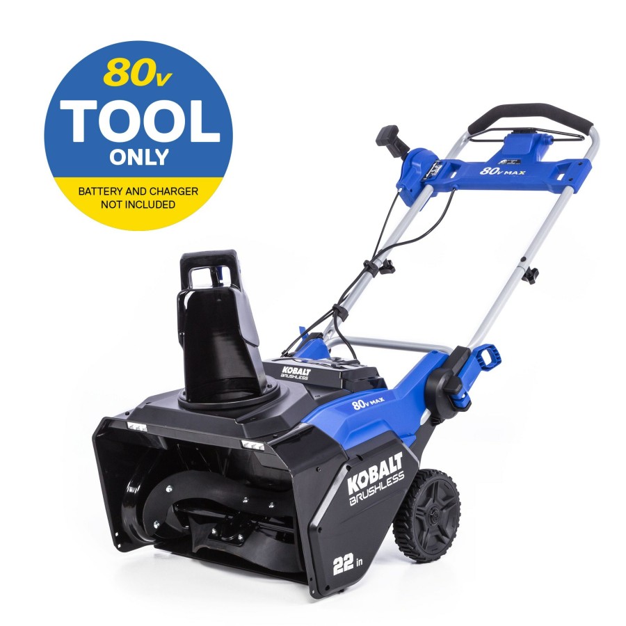 Outdoor Tools & Equipment * | Brand New Kobalt Cordless Electric Snow Blowers 80-Volt Max 22-In Single-Stage Cordless Electric Snow Blower (Battery Not Included)