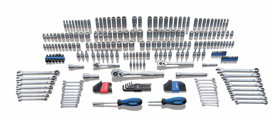 Hand Tools * | Coupon Kobalt Mechanics Tool Sets 250-Piece Standard (Sae) And Metric Combination Polished Chrome Mechanics Tool Set (1/4-In; 3/8-In)