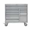 Tool Storage & Work Benches * | New Kobalt Bottom Tool Cabinets 3000 Series 41-In W X 41-In H 11-Drawer Stainless Steel Rolling Tool Cabinet (Stainless Steel)