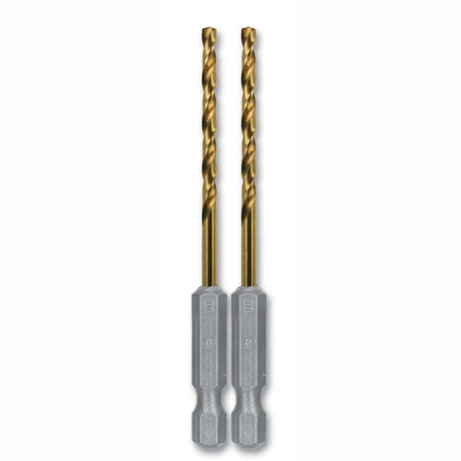 Power Tool Accessories * | Best Deal Kobalt Twist Drill Bits 2-Piece 1/8-In 2-1/2-In Titanium Coated Hss Twist Drill Bit