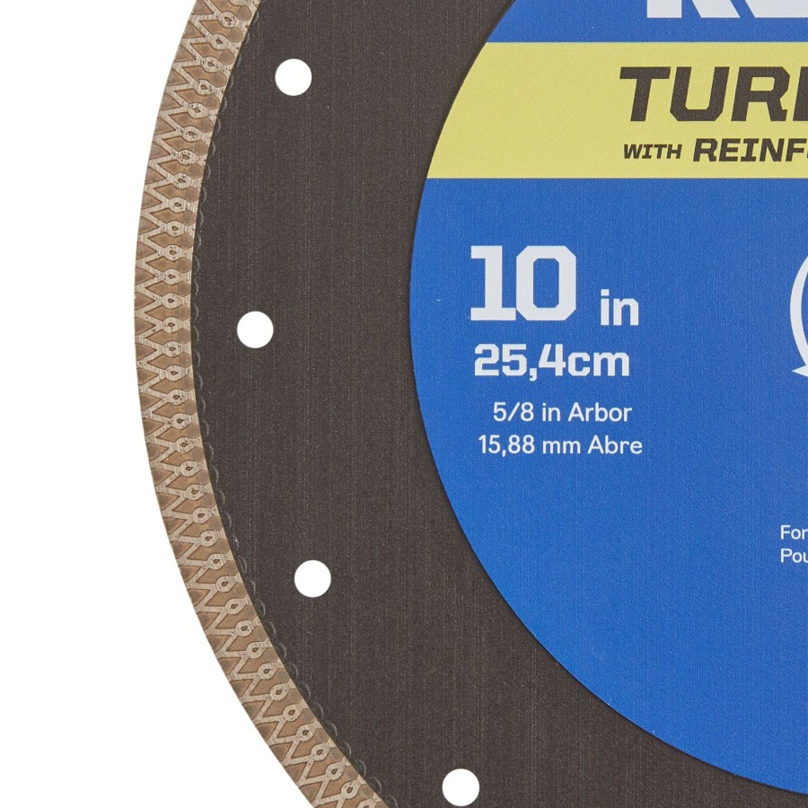 Power Tool Accessories * | Best Pirce Kobalt Diamond Saw Blades 10-In Turbo Mesh Diamond Blade