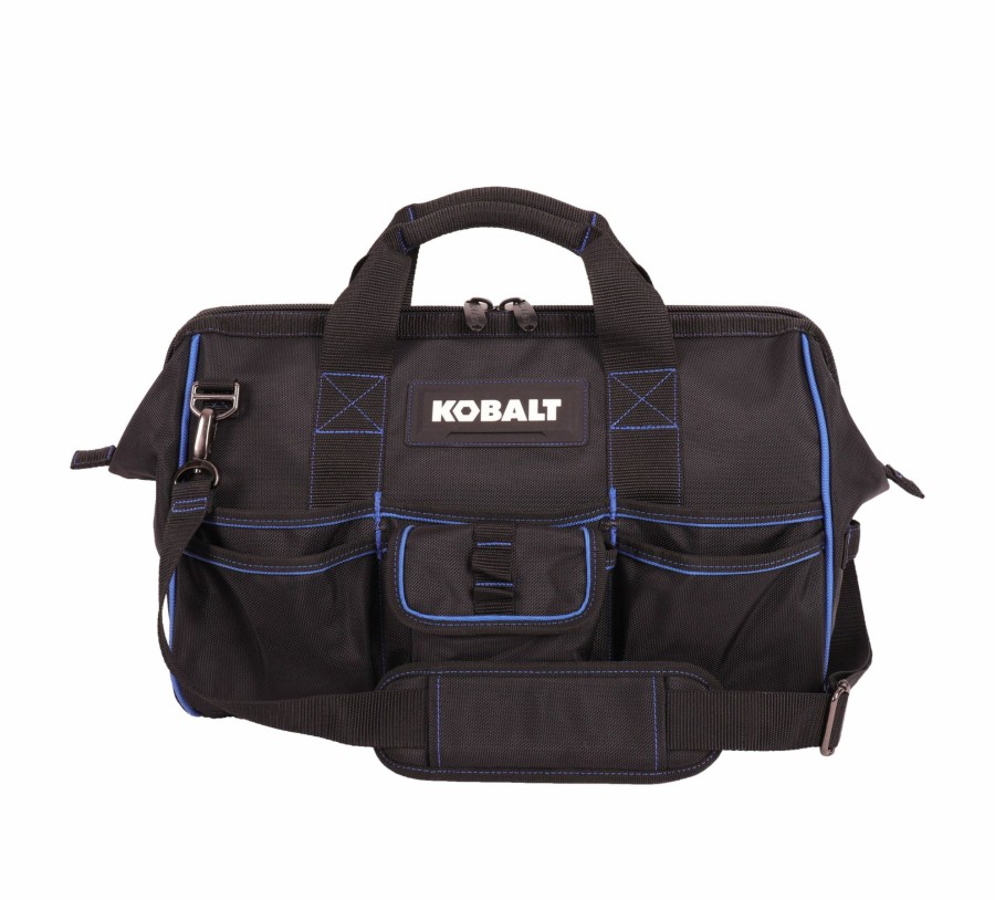 Tool Storage & Work Benches * | New Kobalt Tool Bags Blue Black Polyester 16-In Zippered Cargo Bag