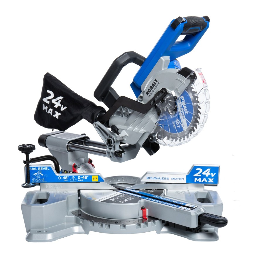 Power Tools * | Discount Kobalt Miter Saws 24-Volt 7-1/4-In Miter Saw Bare Tool