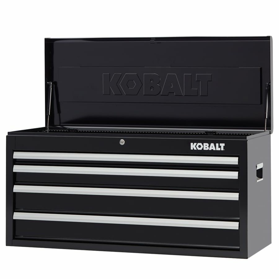 Tool Storage & Work Benches * | Budget Kobalt Top Tool Chests 40.5-In W X 19.75-In H 4-Drawer Steel Tool Chest (Black)