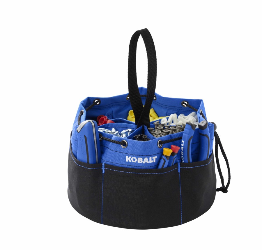 Tool Storage & Work Benches * | Best Deal Kobalt Tool Bags Blue Black Polyester 10-In Accessory Tool Bag