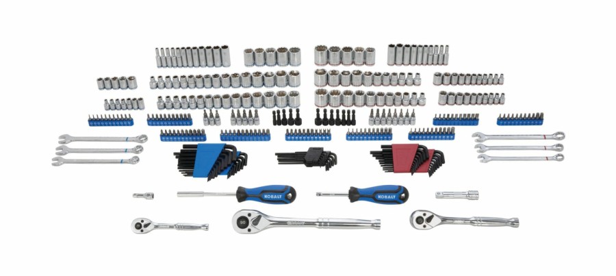 Hand Tools * | Top 10 Kobalt Mechanics Tool Sets 309-Piece Standard (Sae) And Metric Combination Polished Chrome Mechanics Tool Set (1/4-In; 3/8-In)