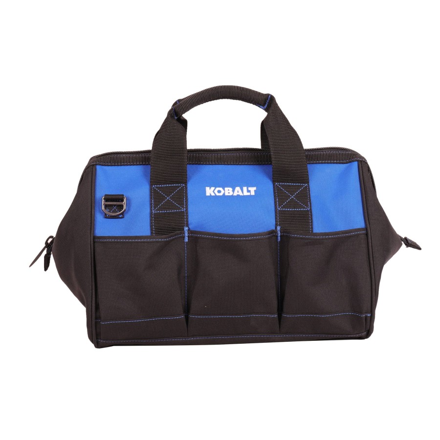 Tool Storage & Work Benches * | Best Reviews Of Kobalt Tool Bags Blue Black Polyester 15-In Tool Bag