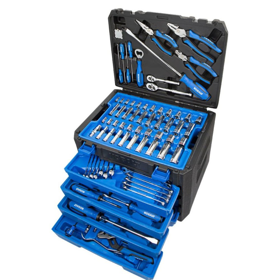 Hand Tools * | Cheapest Kobalt Household Tool Sets 100-Piece Household Tool Set With Hard Case