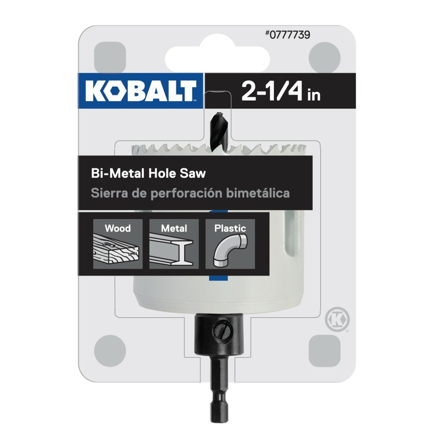 Power Tool Accessories * | Buy Kobalt Hole Saws & Kits 2-1/4-In Bi-Metal Arbored Hole Saw