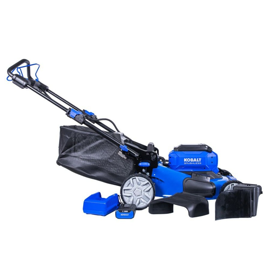 Outdoor Tools & Equipment * | Cheapest Kobalt Cordless Electric Push Lawn Mowers Gen4 40-Volt Brushless 20-In Self-Propelled Cordless Electric Lawn Mower 6 Ah (Battery & Charger Included)